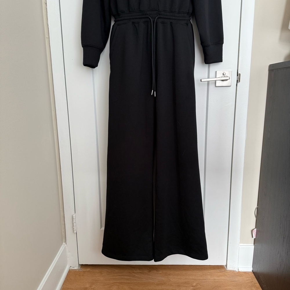 Abercrombie - YPB - Neoknit Long-sleeve Henley Jumpsuit - Black - Picture 3 of 11
